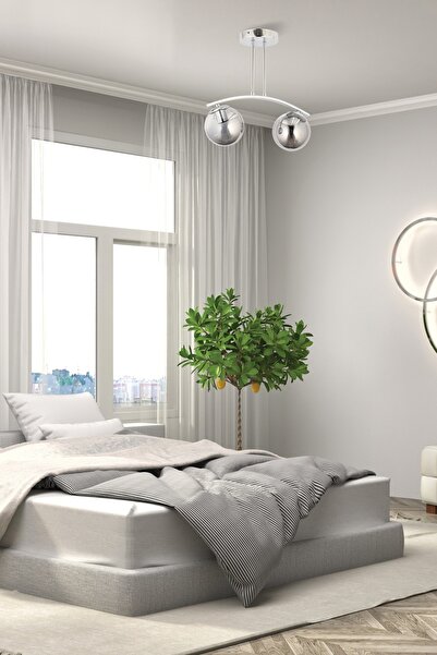 Avonni Küre Modern Avize E27 24W 45cm Metal Krom Avonni-FZ-7391-2K