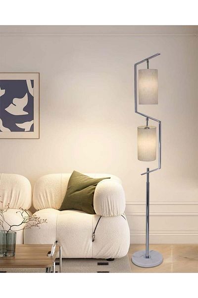 Btm Modern metal floor lamp with golden marble base