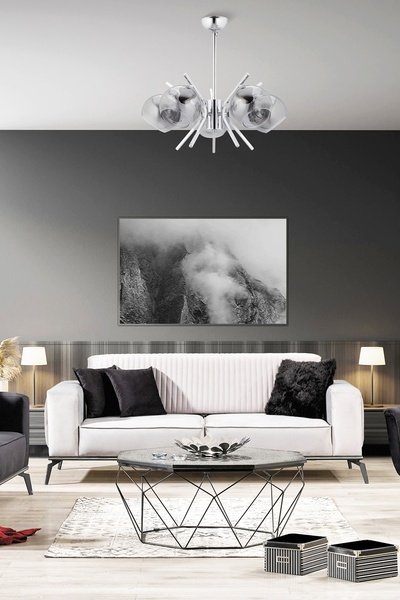 Avonni Up Modern Avize E27 60W 53cm Metal Krom Avonni-FZ-7393-5K