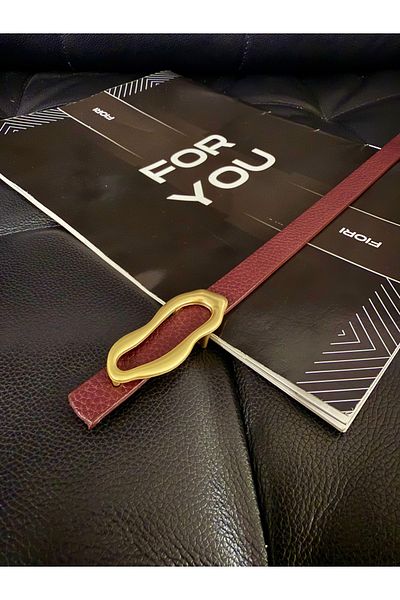 Fiori حزام رفيع بإبزيم بتصميم إيطالي، حزام بنطلون، حزام قميص، حزام معطف
