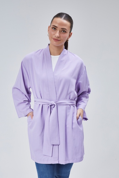 lurex moda Kuşaklı Kimono