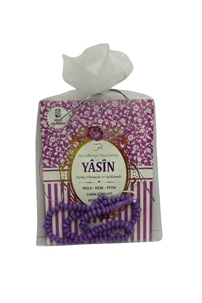 luxurianthome 30 Adet Çanta Boy Yasint Kitabı Tesbih Tül Kese Mevlüt Hediyesi