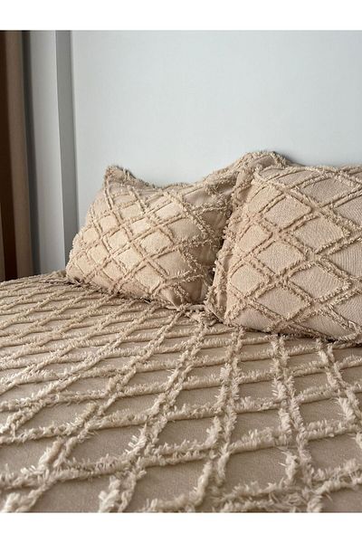 MİRATELİER Scandinavian Double Tasseled Bedspread
