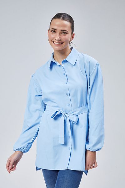 lurex moda Cămașă cu curea plisată pe umeri