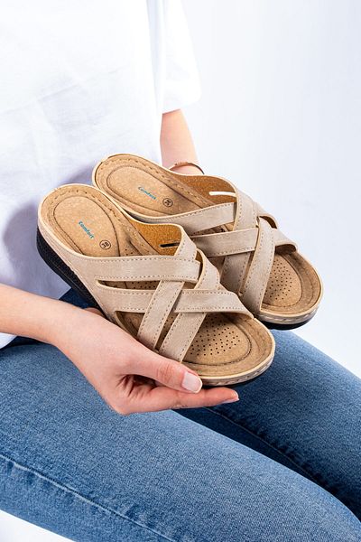 ShoesBag Γυναικεία Ανατομική Σόλα Σφήνα Ορθοπεδικές Παντόφλες, Γυναικείες Ορθοπεδικές Παντόφλες