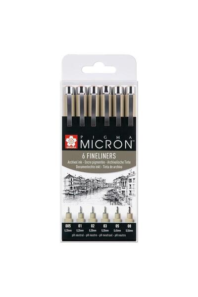 Sakura Pigma Micron Technical Drawing Pen Set of 6