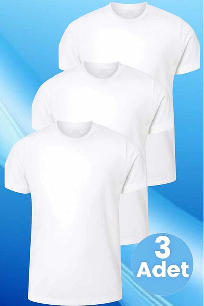 Uniquetrenders Boy's 100% Cotton Crew Neck 3-Piece Undershirt