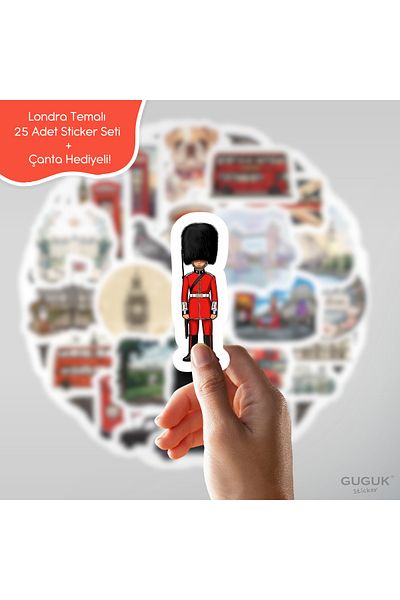 GUGUK مجموعة ملصقات لندن