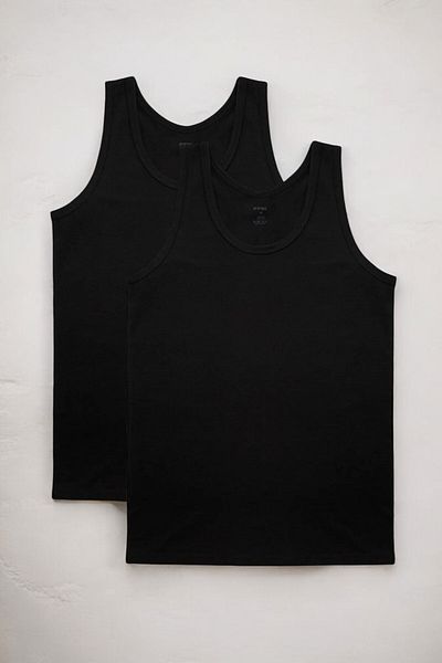 Eros Men's Boxed 95% Cotton Double Undershirt A4704.24.-25E