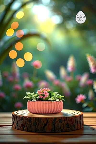 Melkan Home Modern Premium Mini Saksı 0,55L Kaktüs, Sukulent, Çiçek Saksısı D...