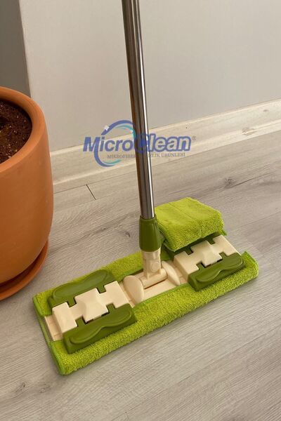 Micro Clean Missclean ( 1 Adet ) Mor Yedek Bez Hediyeli Yer Mopu,fayans Duvar Yüzey Temizlik Mikrofiber Mop
