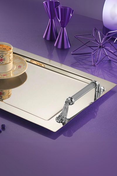 ÖzSa Home Alone Coffee Promise Engagement Promise Tray - with Stainless Steel Handles, 25X38 cm