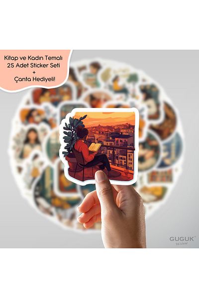 GUGUK كتاب ومجموعة الملصقات النسائية