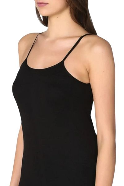 Gizli Butik قميص داخلي نسائي أسود - قطن، حبال حبل، ليكرا