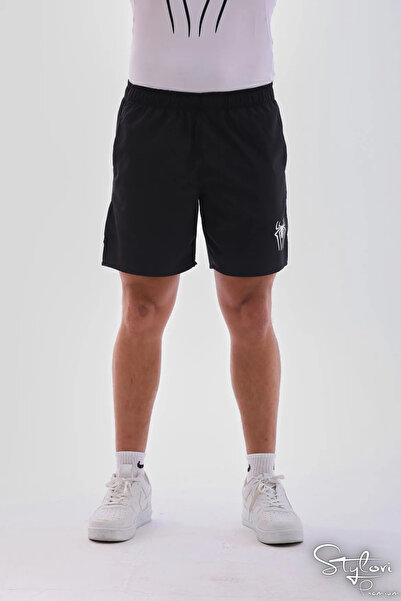 Stylove Premium Özel Kumaş Erkek Spor Antrenman Şortu Cepli Fitness Örümcek Baskılı Ufc Mma Venum