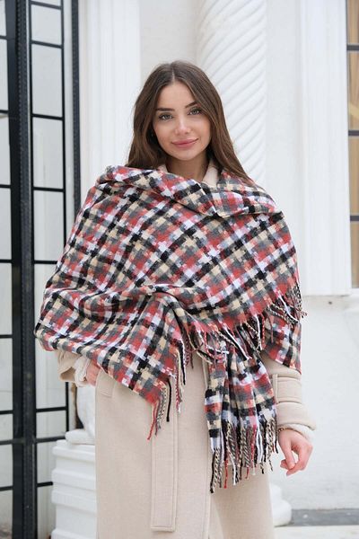 SUVE GOLD Winter Soft Textured Tassel Detailed Shoulder and Neck Shawl-Neckerchief