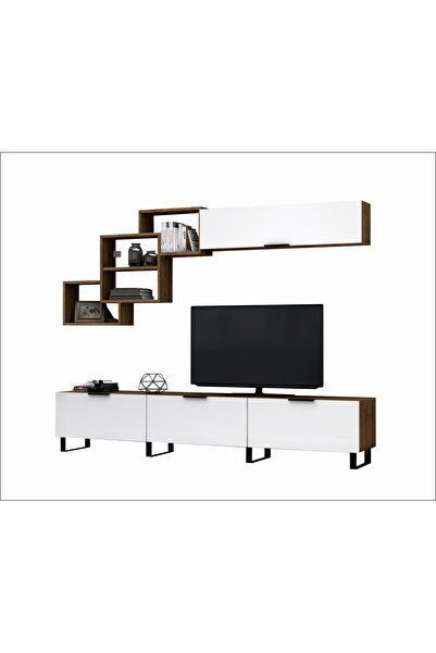 Losta Metal Ayaklı Tv Ünitesi 210 Cm Ceviz