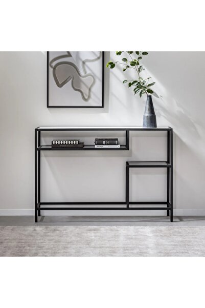 MERZANA Metal Dresuar, Dekoratif Raflı Dresuar, Kahve Köşesi