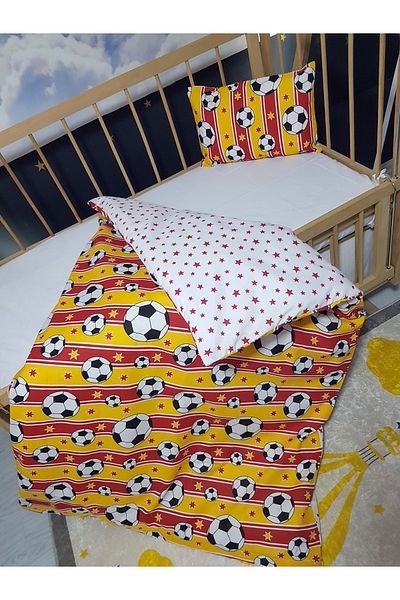 Baby Clime 90X130 Baby Sleeping Set - 5 Pieces, Quilt Pillow and Sheet Set - Gs Pattern