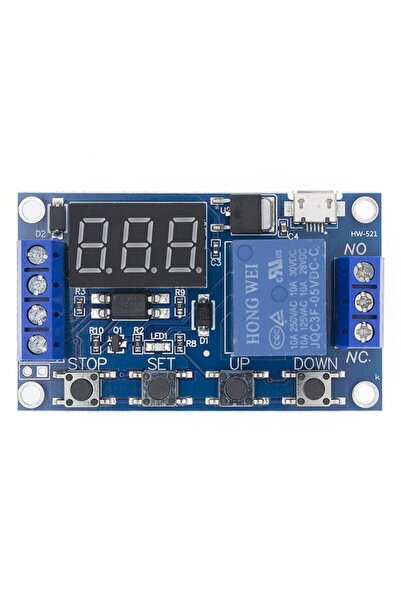 Hobi Mekatronik DC 6-30V Zaman Ayarlı Gecikmeli Çok Fonksiyonlu Röle Kartı Ek...
