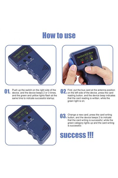 Hobi Mekatronik 125KHZ RFID Kart Okuyucu ve Yazıcı-Kopyalayıcı