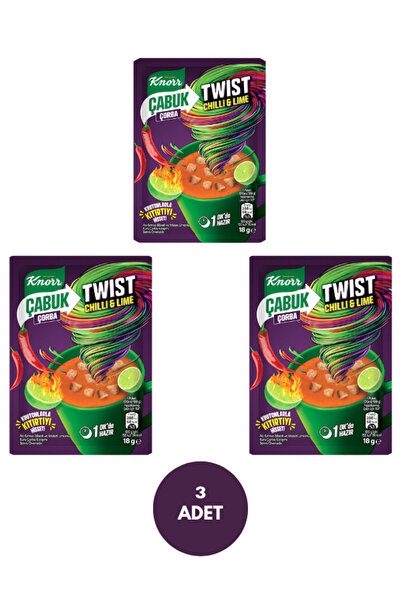 Knorr Çabuk Çorba Twist Chilli Lime 18 Gr x 3 (54)