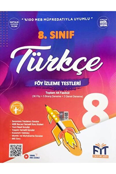 Fit Yayınları 8. Sınıf Lgs Türkçe Föy Izleme Testleri 44 Fasikül