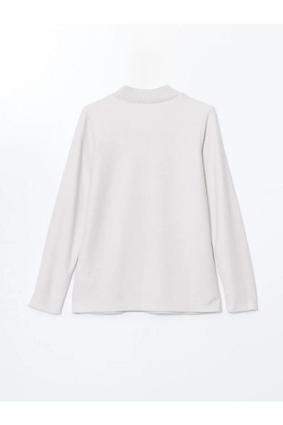 LC Waikiki Lcwaikiki Classic Grey Stand Collar Women's T-Shirt