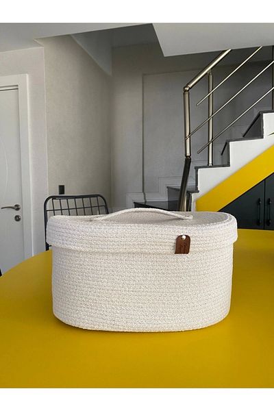 Sevdam Sepet White Large Size XL Decorative Storage Box with Lid