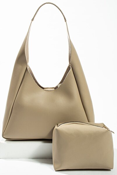 NBİBAGS Чорна сумка для макіяжу на блискавці зі штучної шкіри з застібкою на липучці