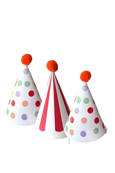 Partifabrik Carnival Color 3 Pieces Cardboard Hat