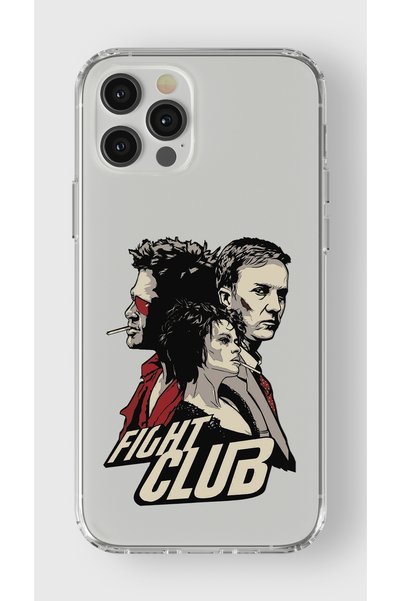 Multitronic حافظة شفافة مطبوعة بتصميم Fight Club متوافقة مع هاتف iPhone 16 Pr...