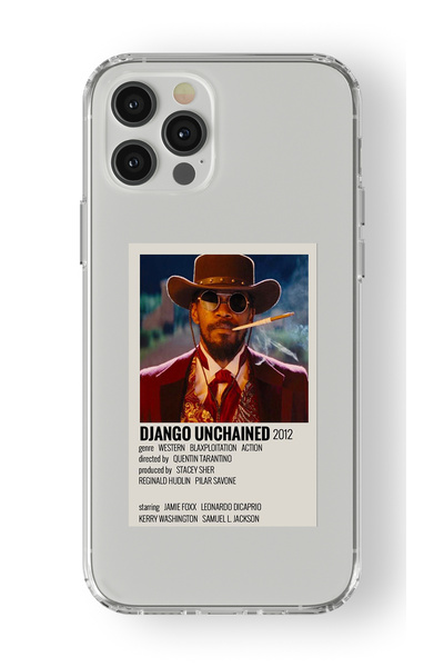 Multitronic حافظة شفافة مطبوعة بتصميم ملصق Django Unchained متوافقة مع iPhone...