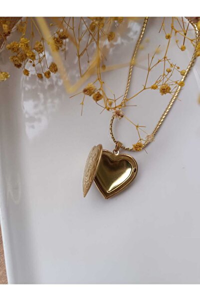 Blotch Farklı Tarz Ve Şık Çift Kalpli Kabartma Desen Madalyon Sevgililer Günü Çelik Kolye