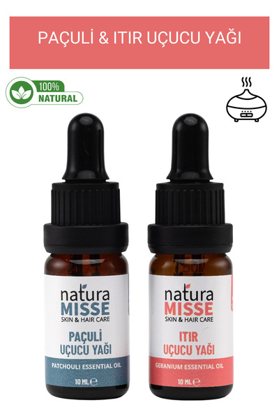 NaturaMisse Itır Uçucu Yağı Paçuli Uçucu Yağı (2X10 ML) Aromaterapi Yağ Serisi