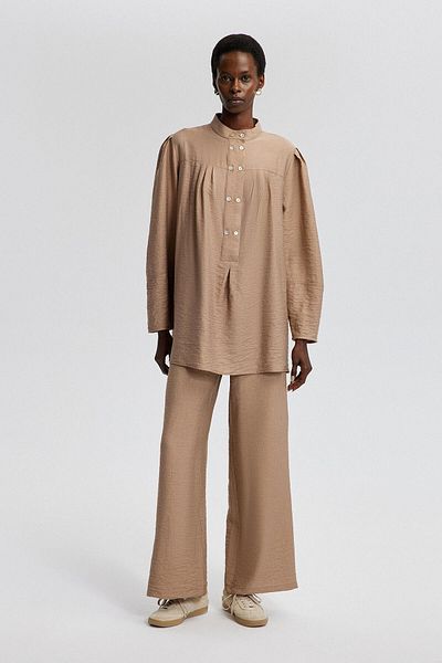 Touché Privé NATURAL TEXTURED TUNIC PANT SET