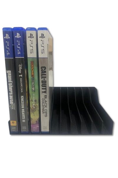 3D Brothers Game Disc Organizer with 10 Disc Capacity - Compatible with PlayStation and Xbox Games, Featuring