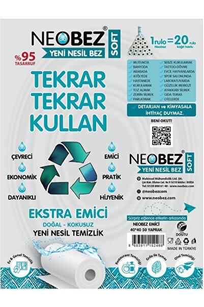 4 Adet Emici 40cm*40cm 50 Yaprak