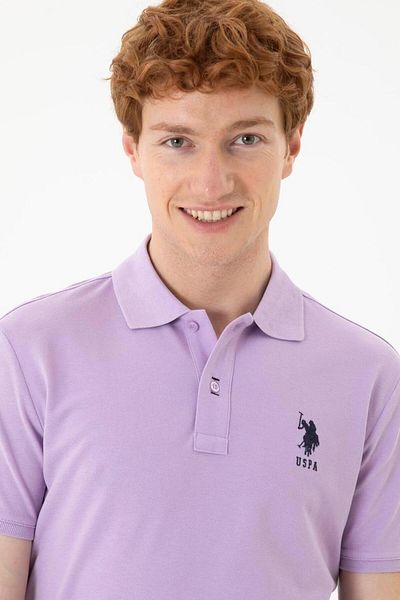 U.S. Polo Assn. Πόλο Ασν. Ανδρικό μπλουζάκι λιλά Basic