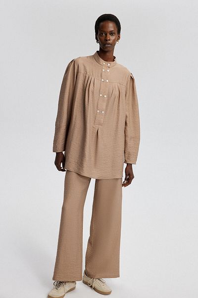 Touché Privé NATURAL TEXTURED TUNIC PANT SET