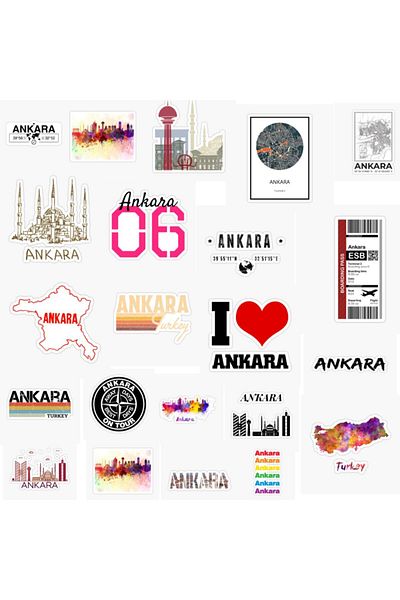 Major Selection Σετ αυτοκόλλητων Ankara 20 City Special Design