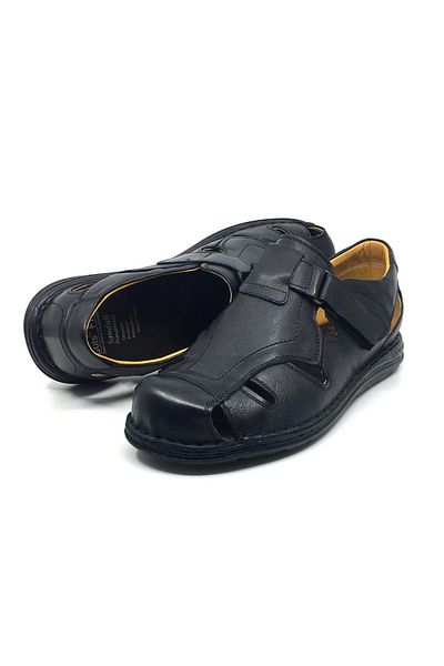 Luis Figo 100% Genuine Leather Orthopedic Men's Daily Comfortable Summer Large Size Sandals Slippers 39-48