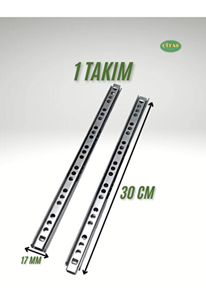 ÇİTAŞ 30 CM BİLYELİ KLAVYE ÇEKMECE RAYI (1.7 CM GENİŞLİK)