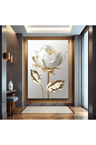EMYA HOME Pictură pe pânză cu trandafiri aurii