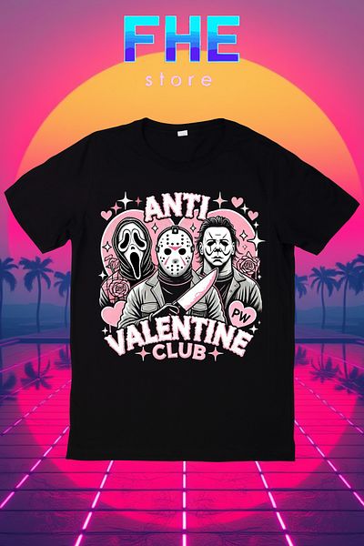 Valens Anti Valentine Club Funny T-Shirt