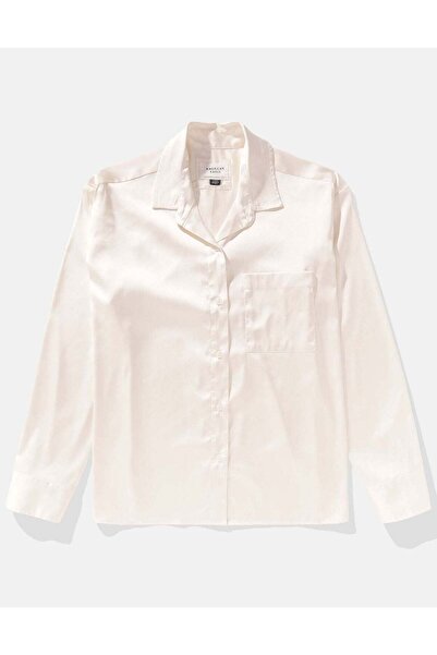 AMERICAN EAGLE AE Satin Button-Up Shirt