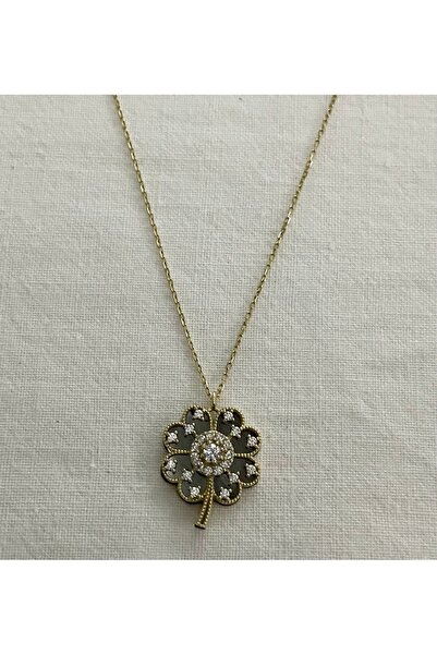 Lora Kuyumculuk Tasarım Yonca Altın Kolye