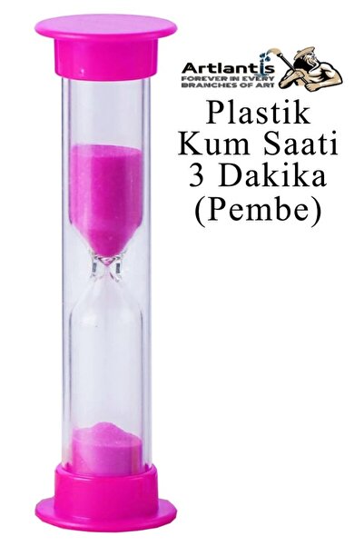 Artlantis Renkli Kum Saati 1 Adet Mini Küçük Kum Saat 3 Dakika 8 cm Kum Zaman...