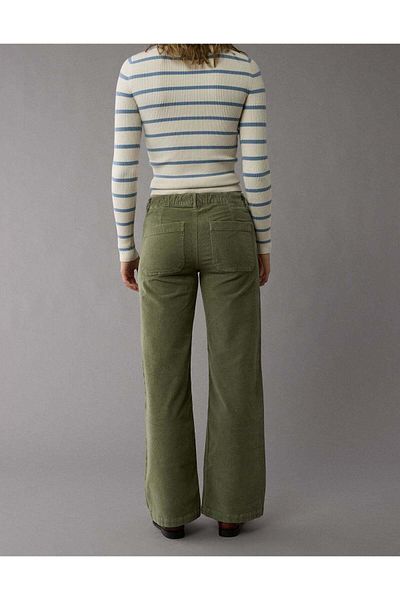 AMERICAN EAGLE Ae Stretch Corduroy Low-rise Baggy Wide-leg Pant