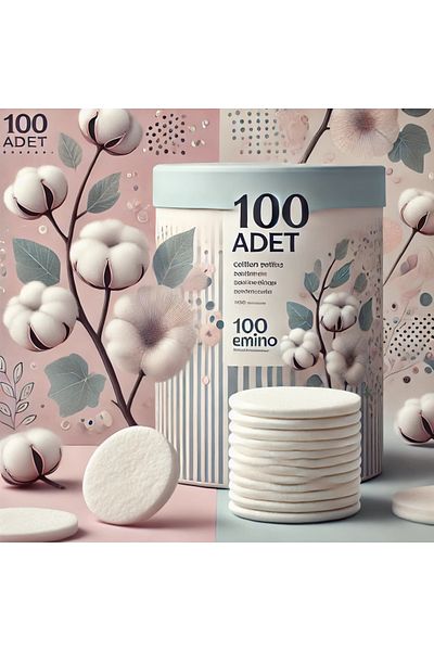 Emino 100% Natural Makeup Remover Cotton 100 Pieces – Special for Sensitive Skin, Does Not Irritate